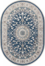 Российский овальный ковёр A050B D.BLUE / CREAM