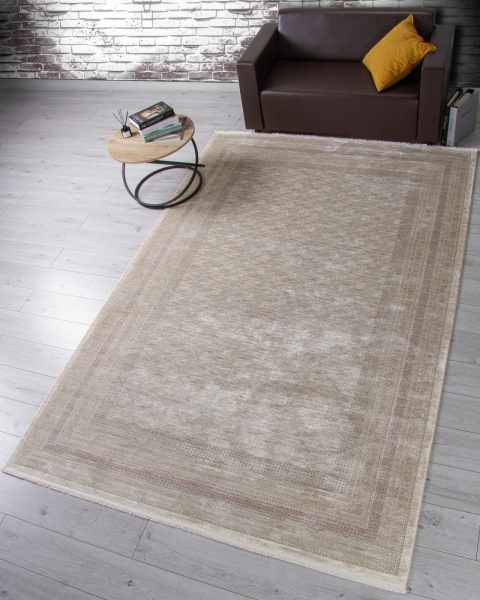 Российский прямоугольный ковёр A809AP L.BEIGE / GREY