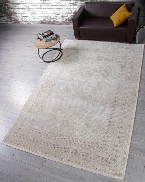 Российский прямоугольный ковёр A809AP L.BEIGE / GREY