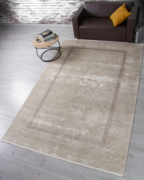 Российский прямоугольный ковёр A810AP L.BEIGE / GREY