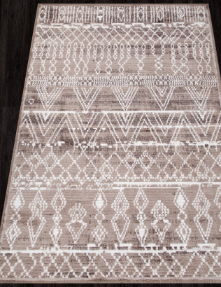 Российский прямоугольный ковёр A932AC L.BEIGE / P.WHITE