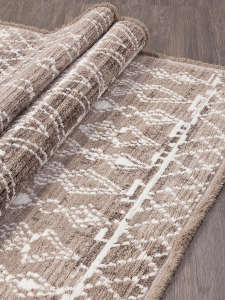 Российский прямоугольный ковёр A932AC L.BEIGE / P.WHITE