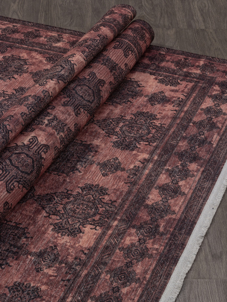 Российский прямоугольный ковёр AB028A RED / BLACK