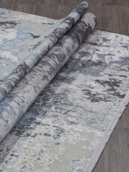 Российский прямоугольный ковёр AB071A GREY / BLUE