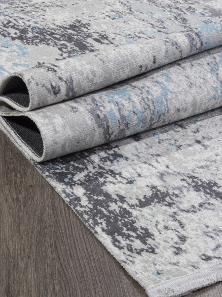 Российский прямоугольный ковёр AB071A GREY / BLUE