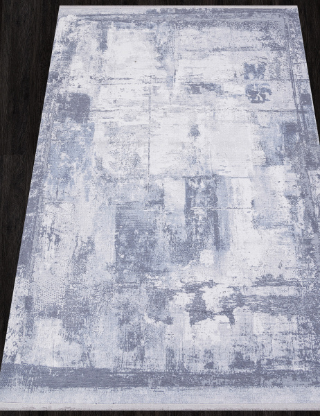 Российский прямоугольный ковёр AB074A GREY / BLUE