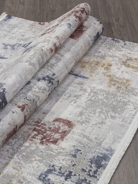 Российский прямоугольный ковёр AB105A GREY / RED