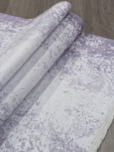 Российский прямоугольный ковёр AB189D PURPLE / GREY