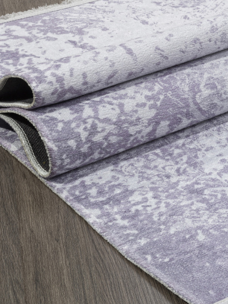 Российский прямоугольный ковёр AB189D PURPLE / GREY