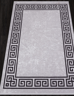 Российский прямоугольный ковёр AB194A GREY / BLACK