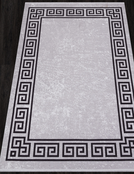 Российский прямоугольный ковёр AB194A GREY / BLACK