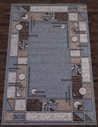 Российский прямоугольный ковёр ALBINA 3 BLUE-BROWN 2