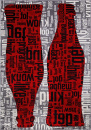 Российский прямоугольный ковёр C081 gray-red