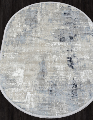 Российский овальный ковёр C288AH GREY / L.BLUE