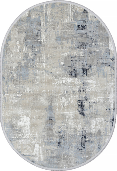 Российский овальный ковёр C288AH GREY / L.BLUE