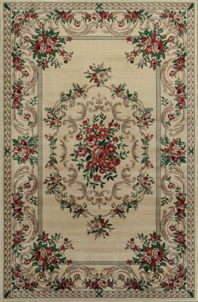 Российский прямоугольный ковёр d057 CREAM