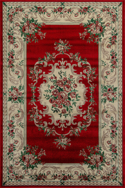 Российский прямоугольный ковёр d057 RED
