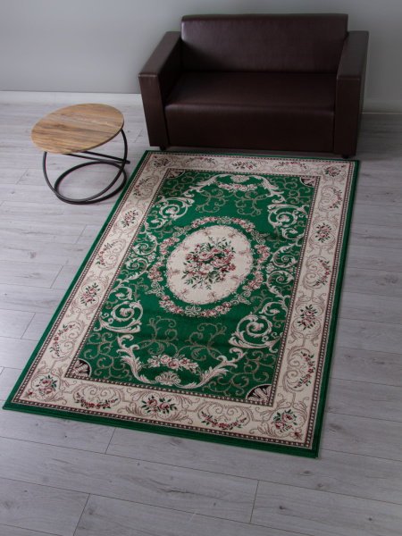 Российский прямоугольный ковёр d066 GREEN