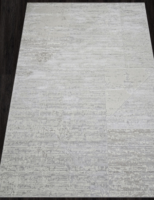 Российский прямоугольный ковёр d196 CREAM-GRAY