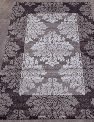 Российский прямоугольный ковёр d213 GRAY-PURPLE