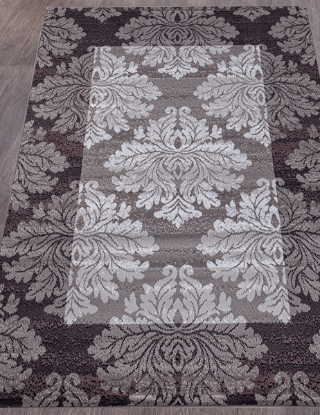 Российский прямоугольный ковёр d213 GRAY-PURPLE