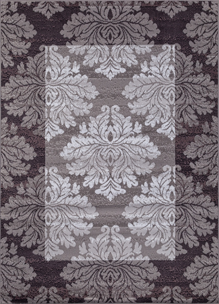 Российский прямоугольный ковёр d213 GRAY-PURPLE