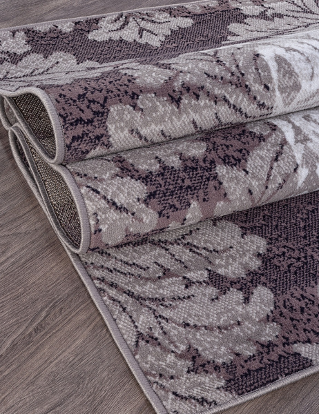 Российский прямоугольный ковёр d213 GRAY-PURPLE