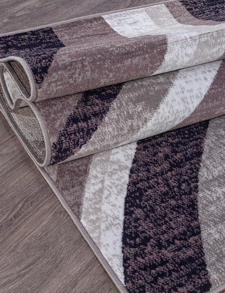 Российский прямоугольный ковёр d234 GRAY-PURPLE