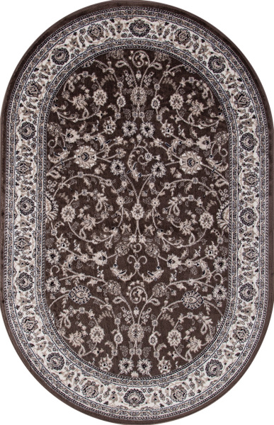 Российский овальный ковёр d251 BROWN