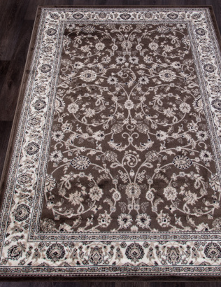 Российский прямоугольный ковёр d251 BROWN
