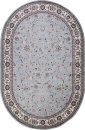Российский овальный ковёр d251 L.BLUE-BROWN