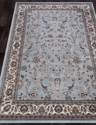 Российский прямоугольный ковёр d251 L.BLUE-BROWN