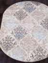 Российский овальный ковёр d310 CREAM-BROWN