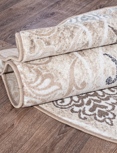 Российский овальный ковёр d310 CREAM-BROWN