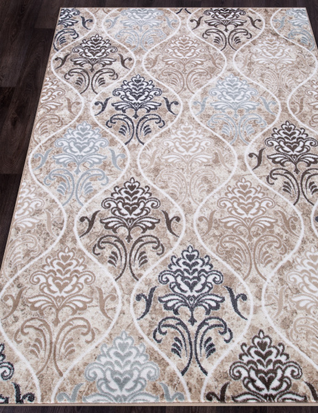 Российский прямоугольный ковёр d310 CREAM-BROWN