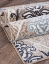 Российский прямоугольный ковёр d310 CREAM-BROWN