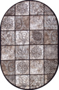 Российский овальный ковёр d328 BROWN
