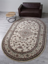 Российский овальный ковёр d389 BEIGE
