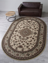 Российский овальный ковёр d389 BEIGE