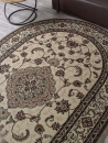 Российский овальный ковёр d389 BEIGE
