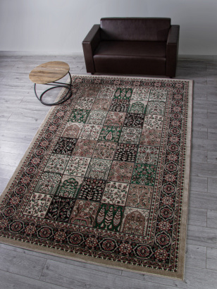 Российский прямоугольный ковёр d391 BEIGE
