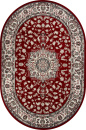 Российский овальный ковёр d412 RED