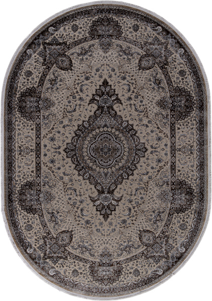 Российский овальный ковёр d414 BEIGE