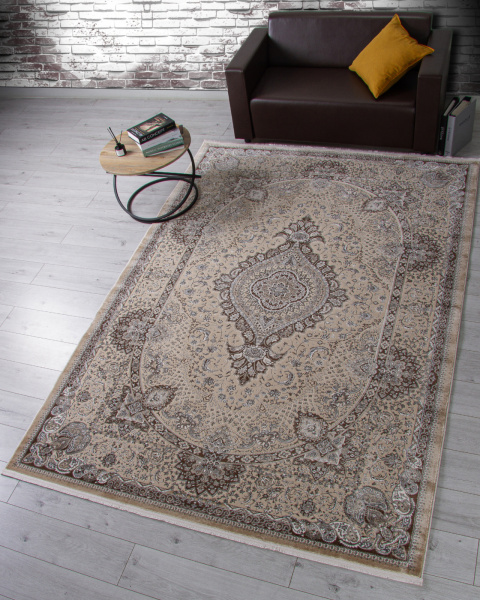 Российский прямоугольный ковёр d414 BEIGE