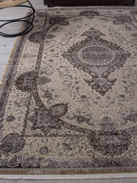 Российский прямоугольный ковёр d414 BEIGE