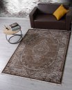 Российский прямоугольный ковёр d414 BROWN