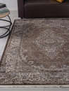 Российский прямоугольный ковёр d414 BROWN