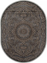 Российский овальный ковёр d415 DARK GRAY