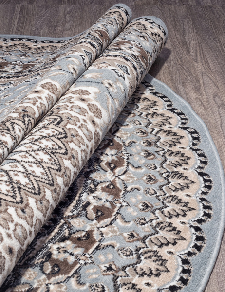 Российский овальный ковёр D504 BLUE-BROWN 2