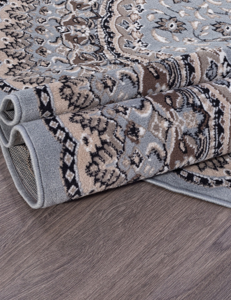 Российский овальный ковёр D504 BLUE-BROWN 2